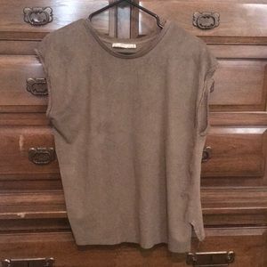 Zara faux-suede top